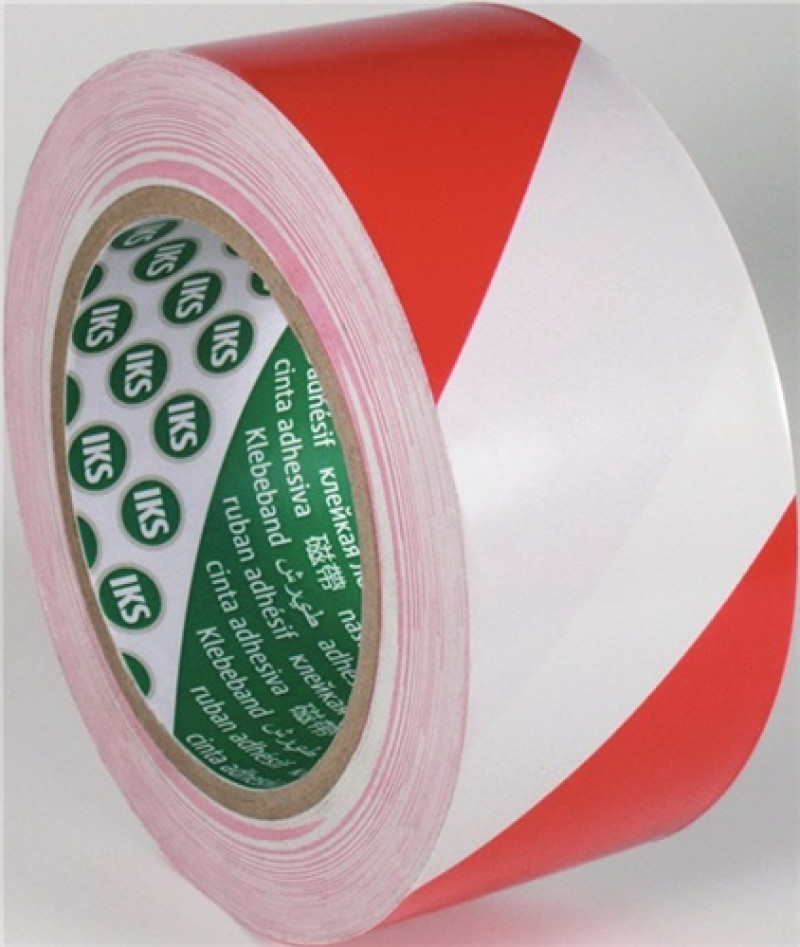 Bodenmarkierungsband F33P PVC rot/weiß L.33m B.50mm Rl.IKS Bodenmarkierungsband F33P PVC rot/weiß L.33m B.50mm Rl.IKS