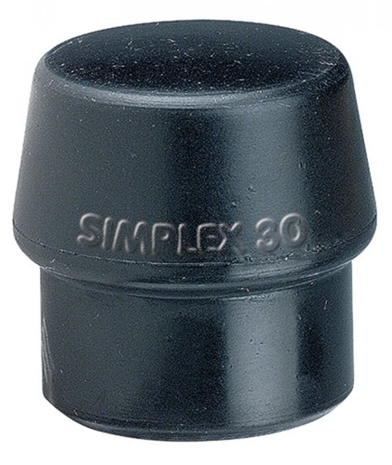 Schonhammerkopf SIMPLEX Kopf-D. 30mm Gum.schwarz mittelh.HALDER Schonhammerkopf SIMPLEX Kopf-D. 30mm Gum.schwarz mittelh.HALDER