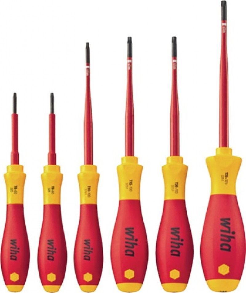 Schraubendrehersatz 6tlg. VDE TX Gr.8/9/10/15/20/25 brün. Rundkl. Schraubendrehersatz 6tlg. VDE TX Gr.8/9/10/15/20/25 brün. Rundkl.