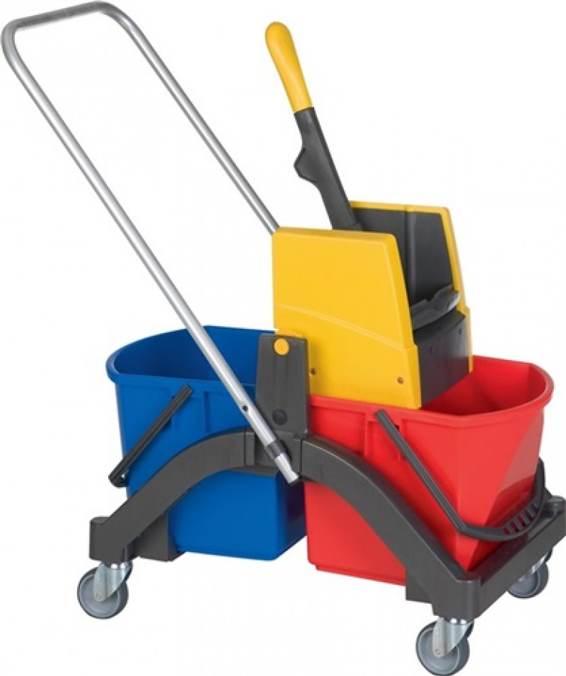 Reinigungswagen Eimer 2 x 17l u.Presse Ku.VERMOP