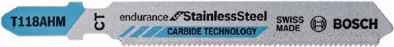 Stichsägeblatt L.59mm HM Zahnteilung 1,1mm geschliffen Inox 1,5-3mm Stichsägeblatt L.59mm HM Zahnteilung 1,1mm geschliffen Inox 1,5-3mm