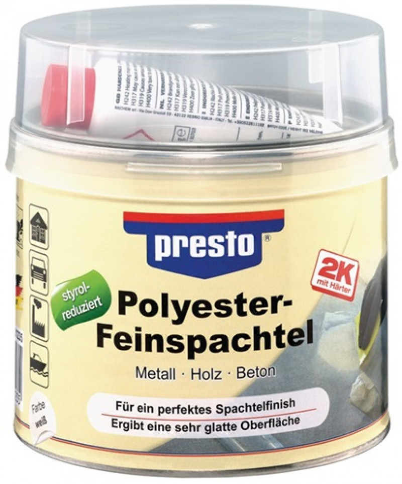 2K-Feinspachtel prestolith® weiß 1000g Dose PRESTO 2K-Feinspachtel prestolith® weiß 1000g Dose PRESTO