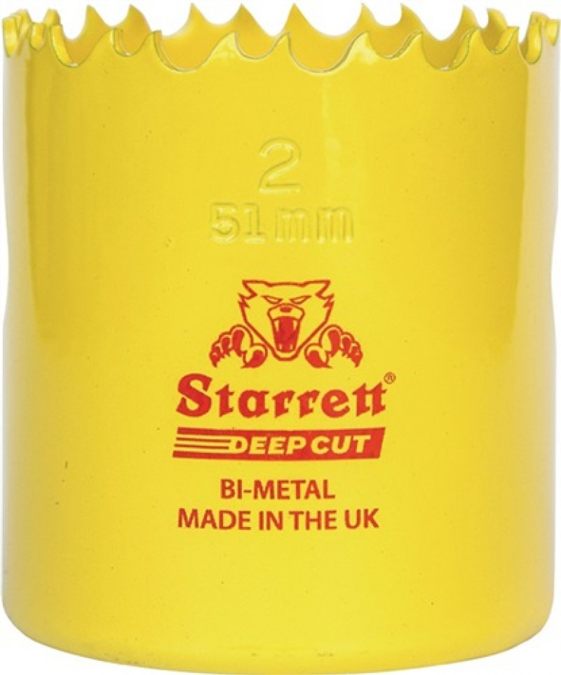 Lochsäge deep cut D.48mm Schnitt-T.51mm duale Zahn.HSS-Bi-Metall o.Zub.STARRETT Lochsäge deep cut D.48mm Schnitt-T.51mm duale Zahn.HSS-Bi-Metall o.Zub.STARRETT