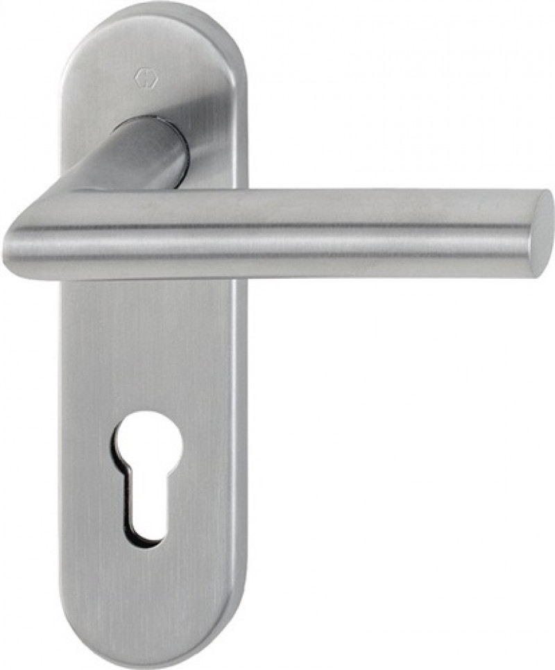 Kurzschildgarnitur Ams.E1400/353KH VA F69 Bad SK/OL Drückergarnitur HOPPE