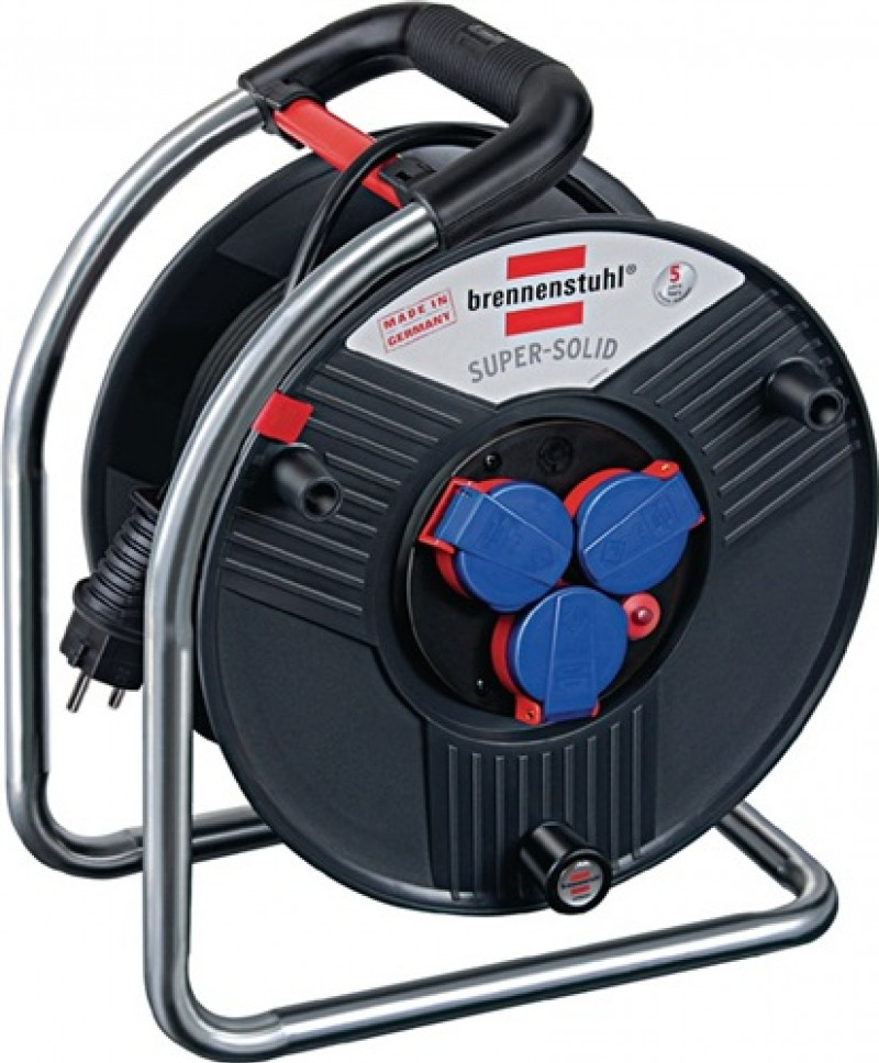 Kabeltrommel Super-Solid 50m H07RN-F 3x1,5 mm² 320mm 3 Schutzkon.steckd. Kabeltrommel Super-Solid 50m H07RN-F 3x1,5 mm² 320mm 3 Schutzkon.steckd.