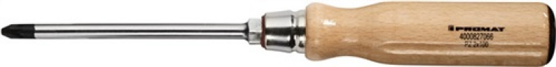 Schraubendreher PZD 2x100mm L.210mm durchg.Kl.6-Kt.-Ansatz m.Lederkappe Holzheft Schraubendreher PZD 2x100mm L.210mm durchg.Kl.6-Kt.-Ansatz m.Lederkappe Holzheft