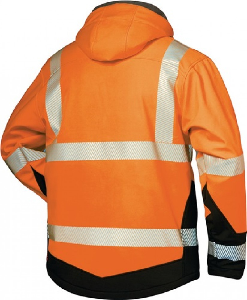 Warnschutz-Softshelljacke Lukas Gr. XL orange/schwarz 100% PES ELYSEE Warnschutz-Softshelljacke Lukas Gr. XL orange/schwarz 100% PES ELYSEE