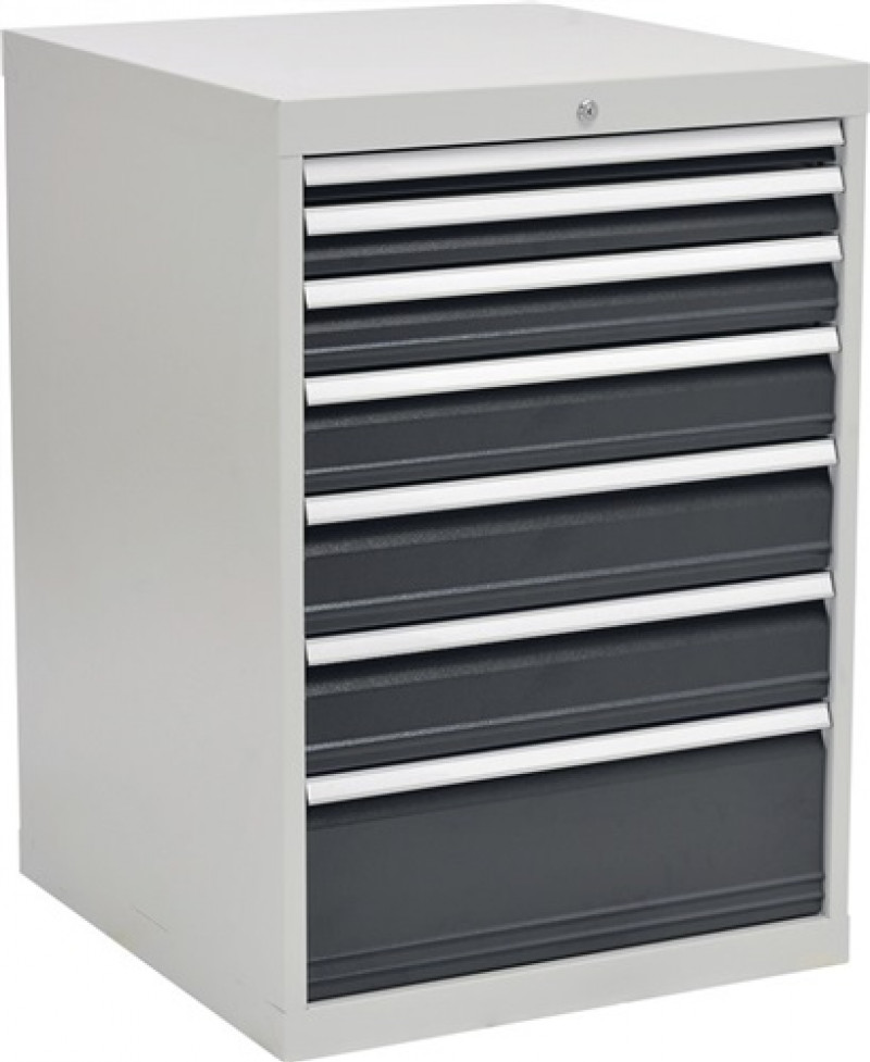 Schubladenschrank H1019xB705xT736mm grau/anthr. 7 Schubl.Vollauszug Schubladenschrank H1019xB705xT736mm grau/anthr. 7 Schubl.Vollauszug