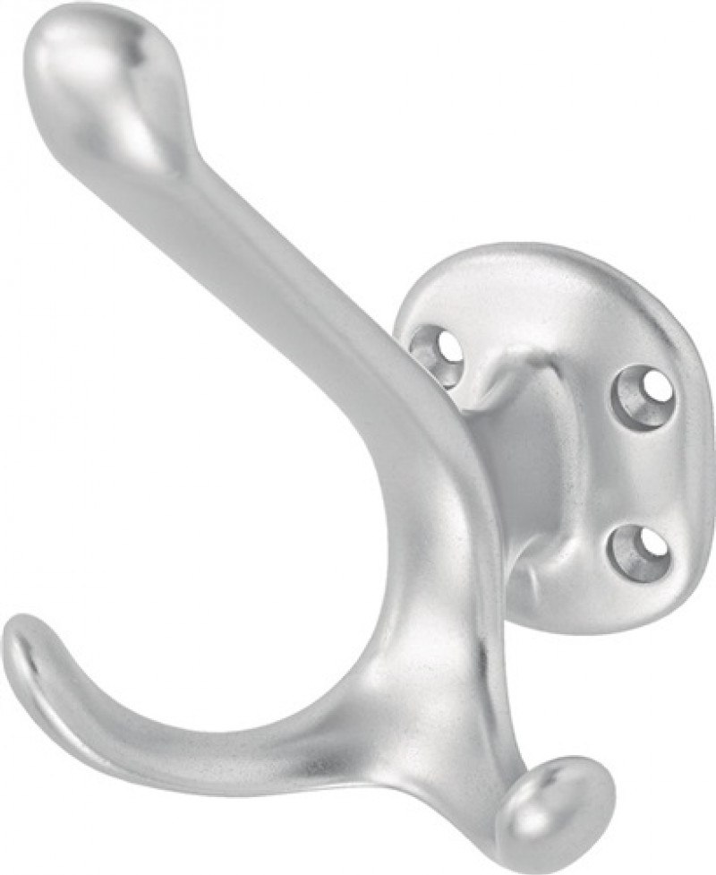 Huthaken 0028 Ausf. zweifach A. 90mm Alu. silberf. elox. H.100mm Hermeta Huthaken 0028 Ausf. zweifach A. 90mm Alu. silberf. elox. H.100mm Hermeta