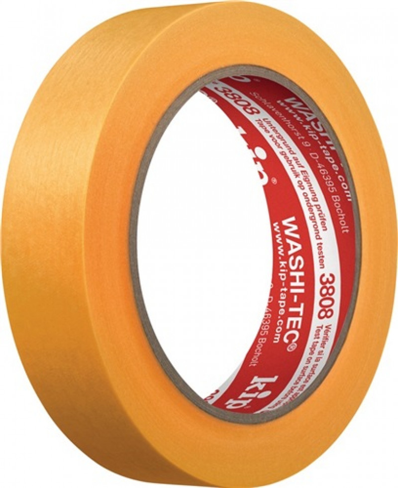 Abdeckband 3808 WASHI-TEC® Premium glatt gelb L.50m B.30mm Rl.KIP Abdeckband 3808 WASHI-TEC® Premium glatt gelb L.50m B.30mm Rl.KIP