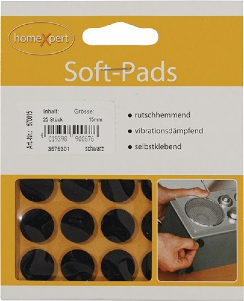 Rutschstopper Soft-Pad 15mm Ku.selbstkl. Rutschstopper Soft-Pad 15mm Ku.selbstkl.