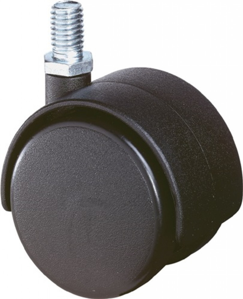 Kunststoffdoppelrolle D.40mm Trgf.30kg m.Gew.stift M10 PA transp. Kunststoffdoppelrolle D.40mm Trgf.30kg m.Gew.stift M10 PA transp.