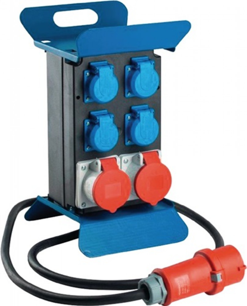 Standstromverteiler IP44 16A 400V 5polig H07RN-F5 G 2,5mm2 mit FI-Schutzschalter Standstromverteiler IP44 16A 400V 5polig H07RN-F5 G 2,5mm2 mit FI-Schutzschalter