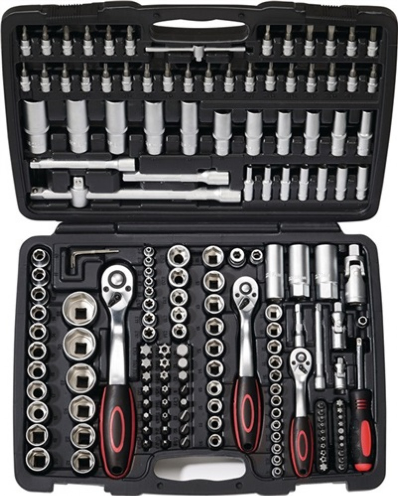 Steckschlüsselsatz 171 teilig 1/4 - 3/8 - 1/2 Zoll KU-Koffer Steckschlüsselsatz 171 teilig 1/4 - 3/8 - 1/2 Zoll KU-Koffer