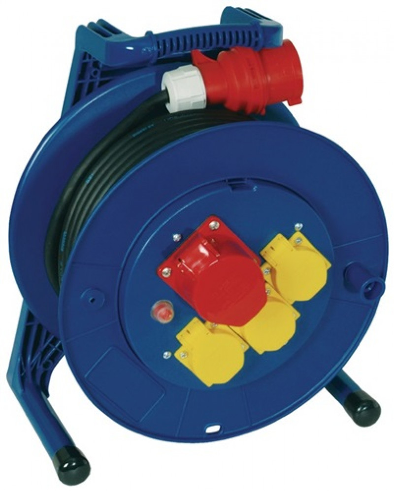 Drehstromkabeltrommel 30m H07RN-F 5x2,5 mm² 3 Schutzkon.steckd. Drehstromkabeltrommel 30m H07RN-F 5x2,5 mm² 3 Schutzkon.steckd.