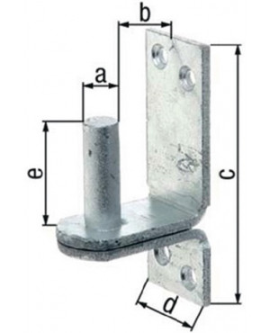 Kloben auf Platte 16x28mm TZN GAH