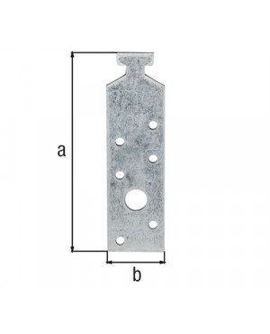 Profilanker H.160mm B.34mm Stahl roh sendzimirverzinkt f. Halfenschienen 28/15