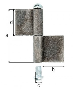 Konstruktionsband 160x50xØ14x80mm Stahl roh galv. bl. verz. Typ KO4 2-teilig GAH