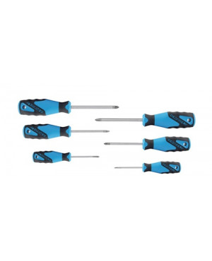 3K-Schraubendreher-Satz 6-tlg PH+PZ 0-1-2