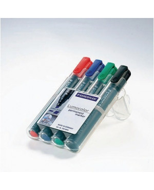 STAEDLER Permanentmaker Lumocolor 350 WP4 2-5mm sortiert 4 St./Pack.