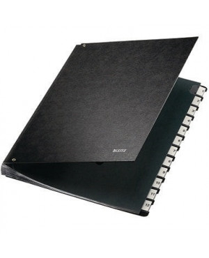 Leitz Pultordner 58120095 DIN A4 12Fächer Hartpappe schwarz