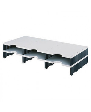 styro Aufbaueinheit styrodoc trio 268-1302.98 6Fächer gr/sw