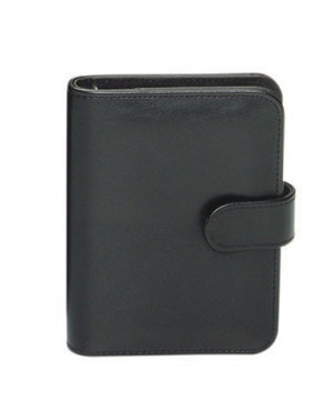 bind Zeitplaner 16501-1 DIN A6 ohne Kalender Lederimitat schwarz
