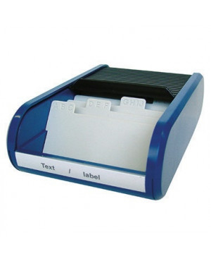 helit Visitenkartenbox Linear H6218093 max. 300Karten sw/bl