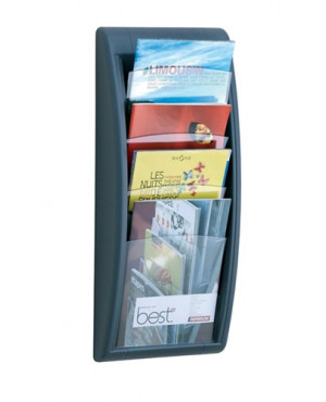 Paperflow Prospekthalter Quick Blick 4061.11 4Fächer anthrazit