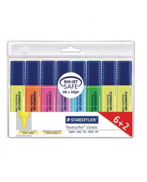 STAEDLER Textmarker Textsurfer Classic 364 A WP8 sort. 8 St./Pack.