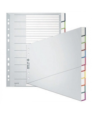 Leitz Register 12700000 blanko DIN A4 10teilig PP grau