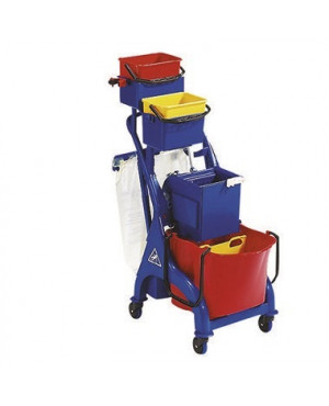 VEGA Doppel Putzwagen 2 Eimer 4L mit Halter