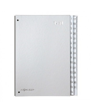 PAGNA Pultordner 24329-14 DIN A4 1-31 32Fächer Polyprpylen si