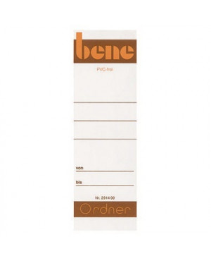Bene Ordnerrückenschild 291460 breit/kurz Papier ws 10 St./Pack.
