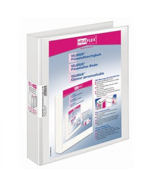 Veloflex Präsentationsringbuch VELODUR 4148190 4Ringe 30mm ws
