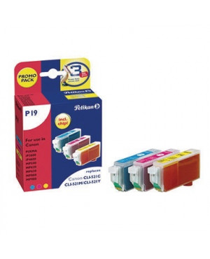 Pelikan Tintenpatrone 4103291 P19 Set wie Canon CLI521 3 St./Pack