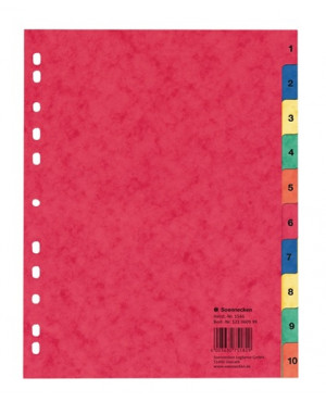 Soennecken Register 1546 DIN A4 1-10 volle Höhe Karton farbig