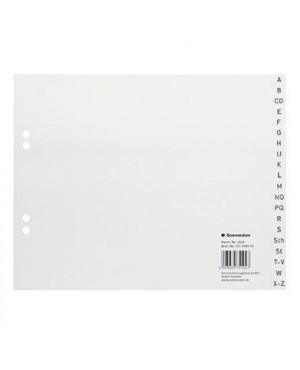 Soennecken Register 1543 DIN A4 A-Z halbe Höhe PP weiß
