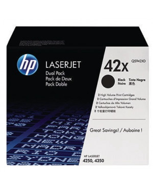HP Toner Q5942XD 42X 20.000Seiten schwarz 2 St./Pack.