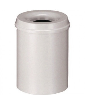 helit Papierkorb H2515482 15l rund Metall lichtgrau