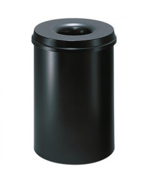helit Papierkorb H2515495 15l rund Metall schwarz