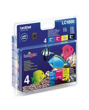 Brother Tintenpatrone LC1000VALBPDR sw/c/m/y 4 St./Pack.