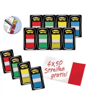 Post-it Haftstreifen Index 680-P12 Promotion farbig 12 St./Pack.