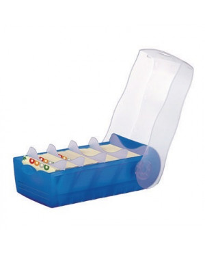 HAN Karteikasten CROCO 998-643 DIN A8 PP blau transluzent