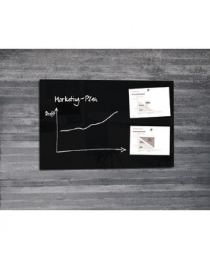 Sigel Multifunktionstafel artverum GL140 100x65cm Glas schwarz