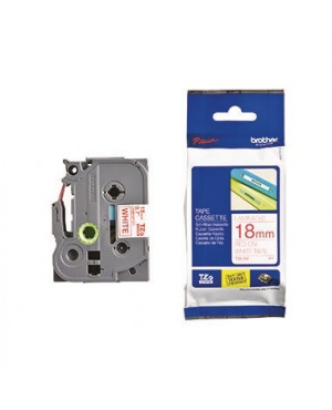 P-touch Schriftbandkassette TZE242 18mmx8m laminiert rt auf ws
