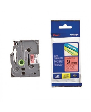 P-touch Schriftbandkassette TZE421 9mmx8m laminiert sw auf rt