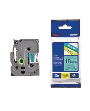 P-touch Schriftbandkassette TZE741 18mmx8m laminiert sw auf gn