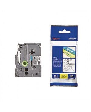 P-touch Schriftbandkassette TZE231 12mmx8m laminiert sw auf ws