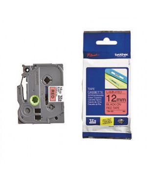 P-touch Schriftbandkassette TZE431 12mmx8m laminiert sw auf rt